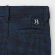 Mayoral Baby and Toddler Boys Navy Houndstooth Dress Pants | HONEYPIEKIDS 