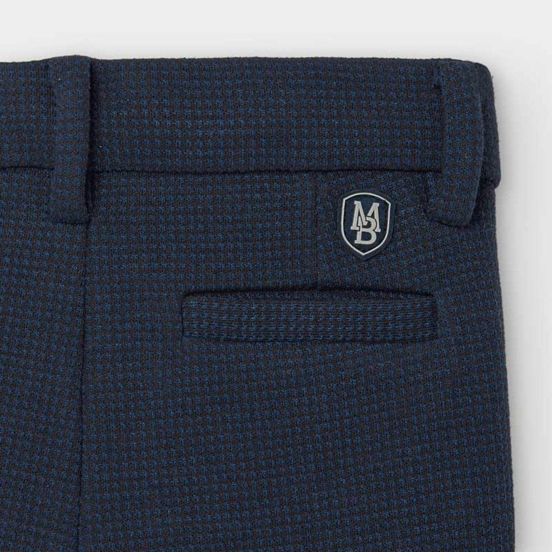 Mayoral Baby and Toddler Boys Navy Houndstooth Dress Pants | HONEYPIEKIDS 