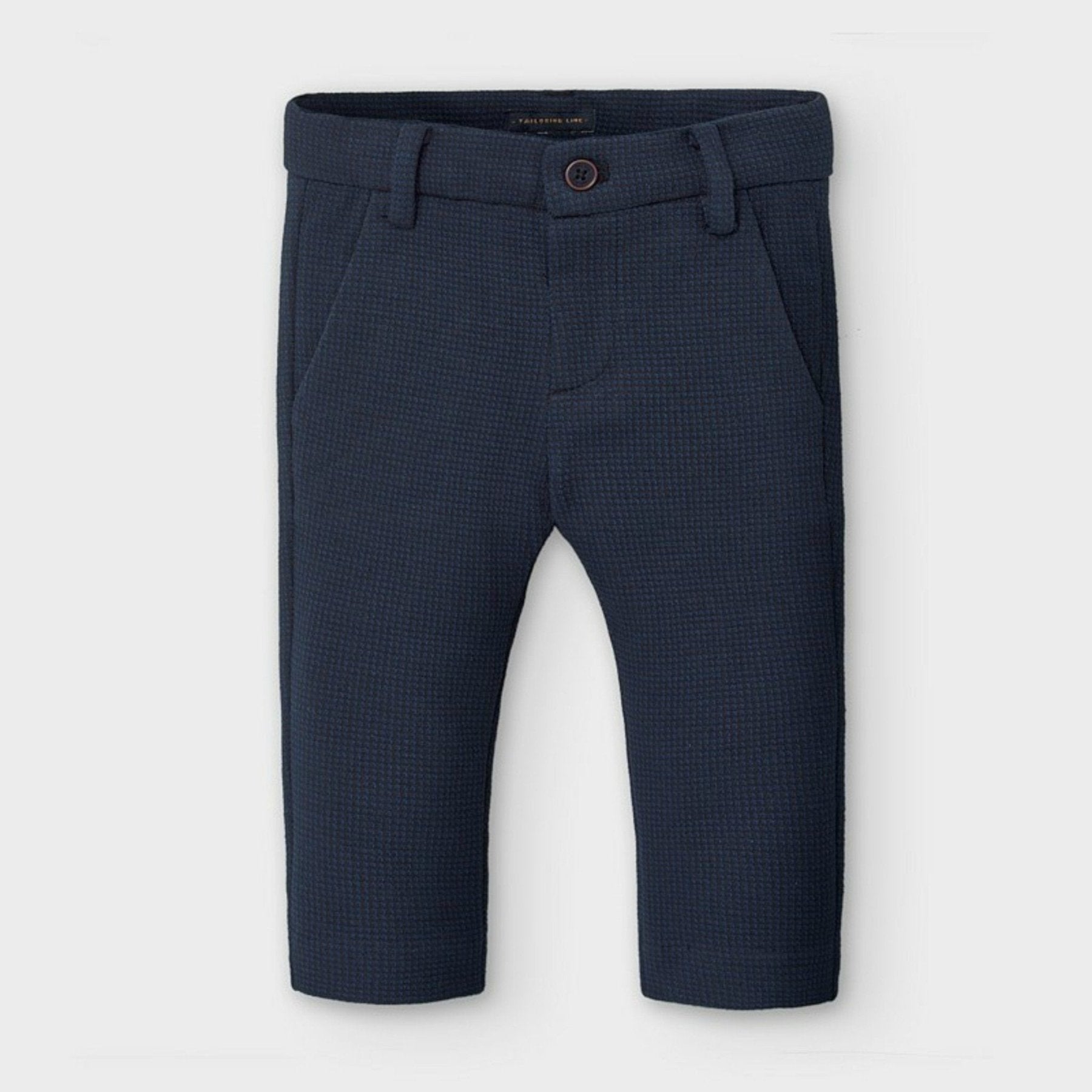 Mayoral Baby and Toddler Boys Navy Houndstooth Dress Pants | HONEYPIEKIDS 