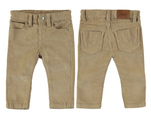 Mayoral Baby and Toddler Boys Walnut Color Cord Pants | HONEYPIEKIDS | Kids Boutique Clothing