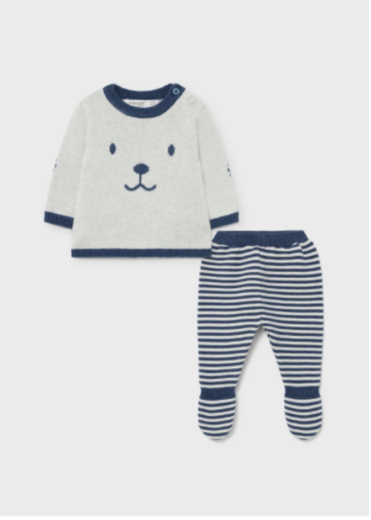 Mayoral Baby Boys EcoFriends Puppy Face Knit Sweater & Leggings | HONEYPIEKIDS 