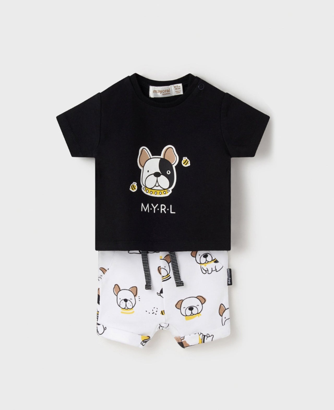 Mayoral Baby Boys Organic EcoFriends Navy MYRL Dog Shorts & Top Set | HONEYPIEKIDS 
