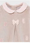 Mayoral Baby Girl Velvet Bow Pajamas In Gift Box | HONEYPIEKIDS | Kids Boutique Clothing