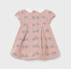 Mayoral Baby Girls Dusty Pink Jacquard Heart Dress | HONEYPIEKIDS | Kids Boutique Clothing