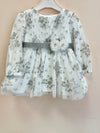 Mayoral Baby Girls Holiday White & Silver Floral Tulle Dress | HONEYPIEKIDS | Kids Boutique Clothing