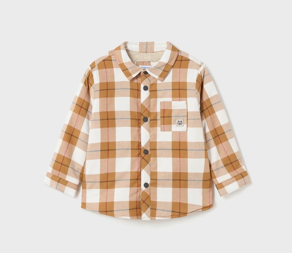 Mayoral Baby & Toddler Boys Ecofriends Plaid Sherpa Lined Shirt | HONEYPIEKIDS 