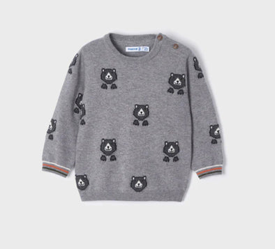 HONEYPIEKIDS | Mayoral Baby & Toddler Boys Grey Bears Sweater
