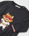 HONEYPIEKIDS | Mayoral Baby & Toddler Boys Intarsia Knit GREY Super Raccoon Sweater
