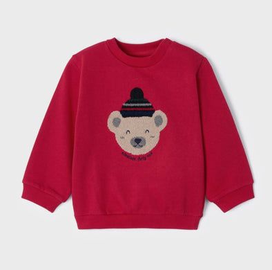 Mayoral Baby & Toddler Boys Red Embroidered Bear Sweatshirt | HONEYPIEKIDS | Kids Boutique Clothing