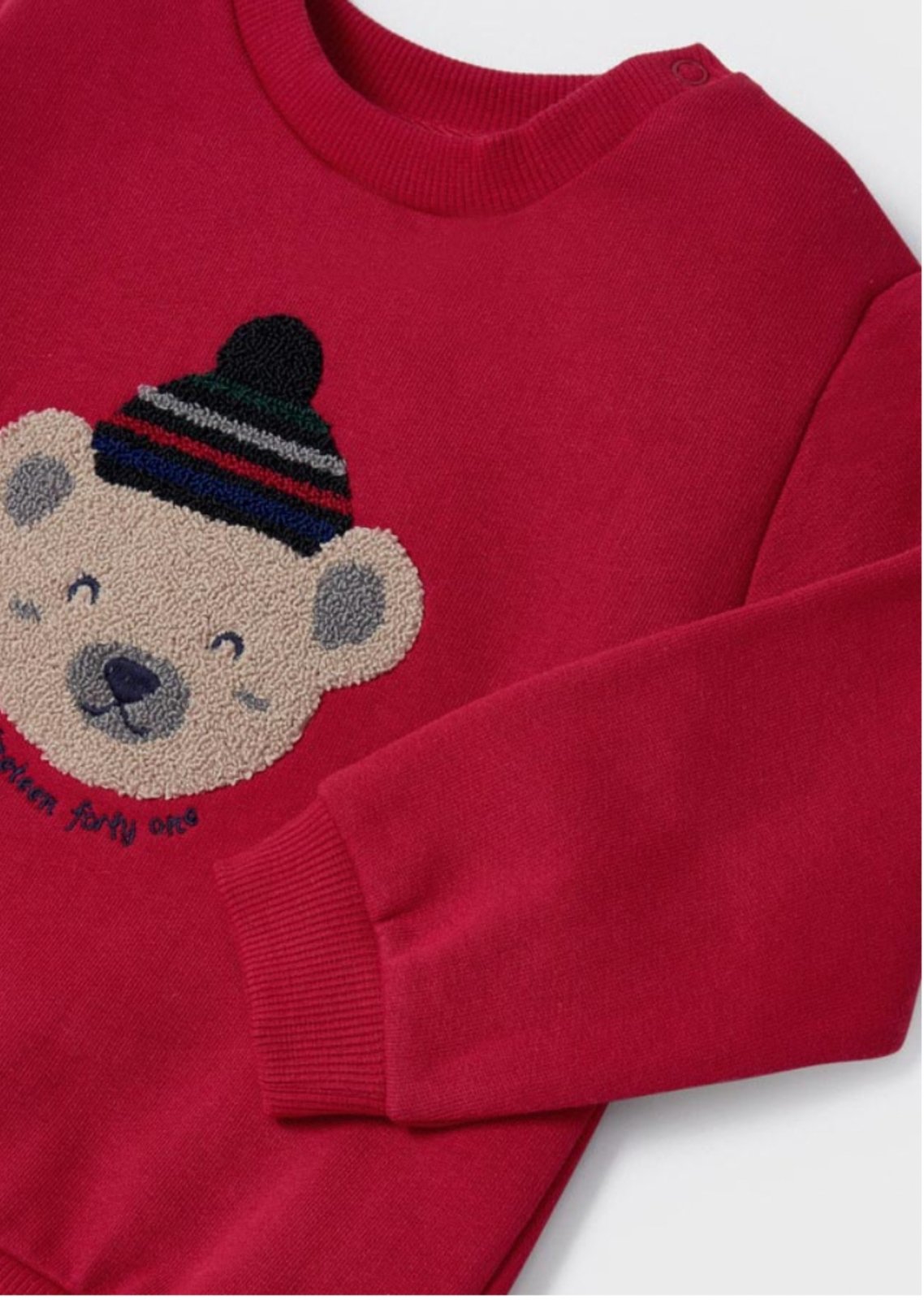 Mayoral Baby & Toddler Boys Red Embroidered Bear Sweatshirt | HONEYPIEKIDS 