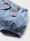 Mayoral Baby & Toddler Girls Cotton Denim Embroidered Top & Shorts Set | HONEYPIEKIDS | Kids Boutique Clothing