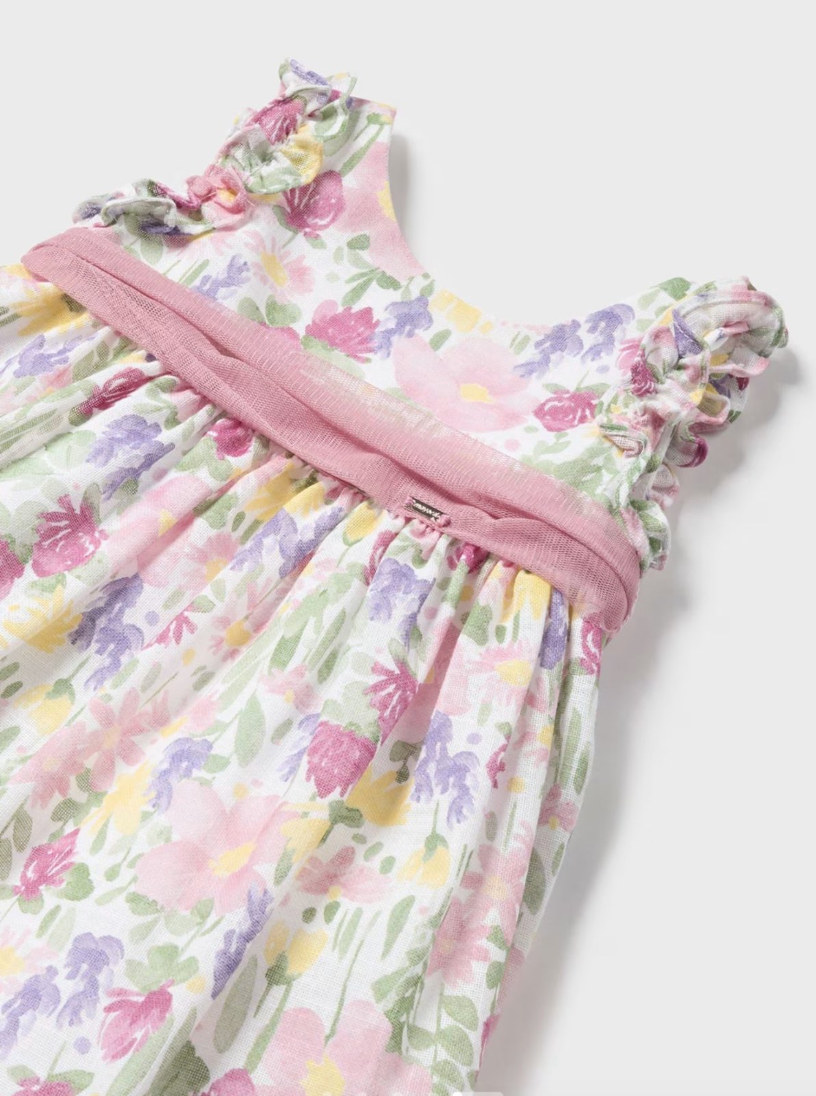 Mayoral Baby Girls Floral Tulle Sash Dress