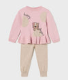 HONEYPIEKIDS | Mayoral Baby & Toddler Girls Happy Day Kitten Knit Sweater & Pants Set