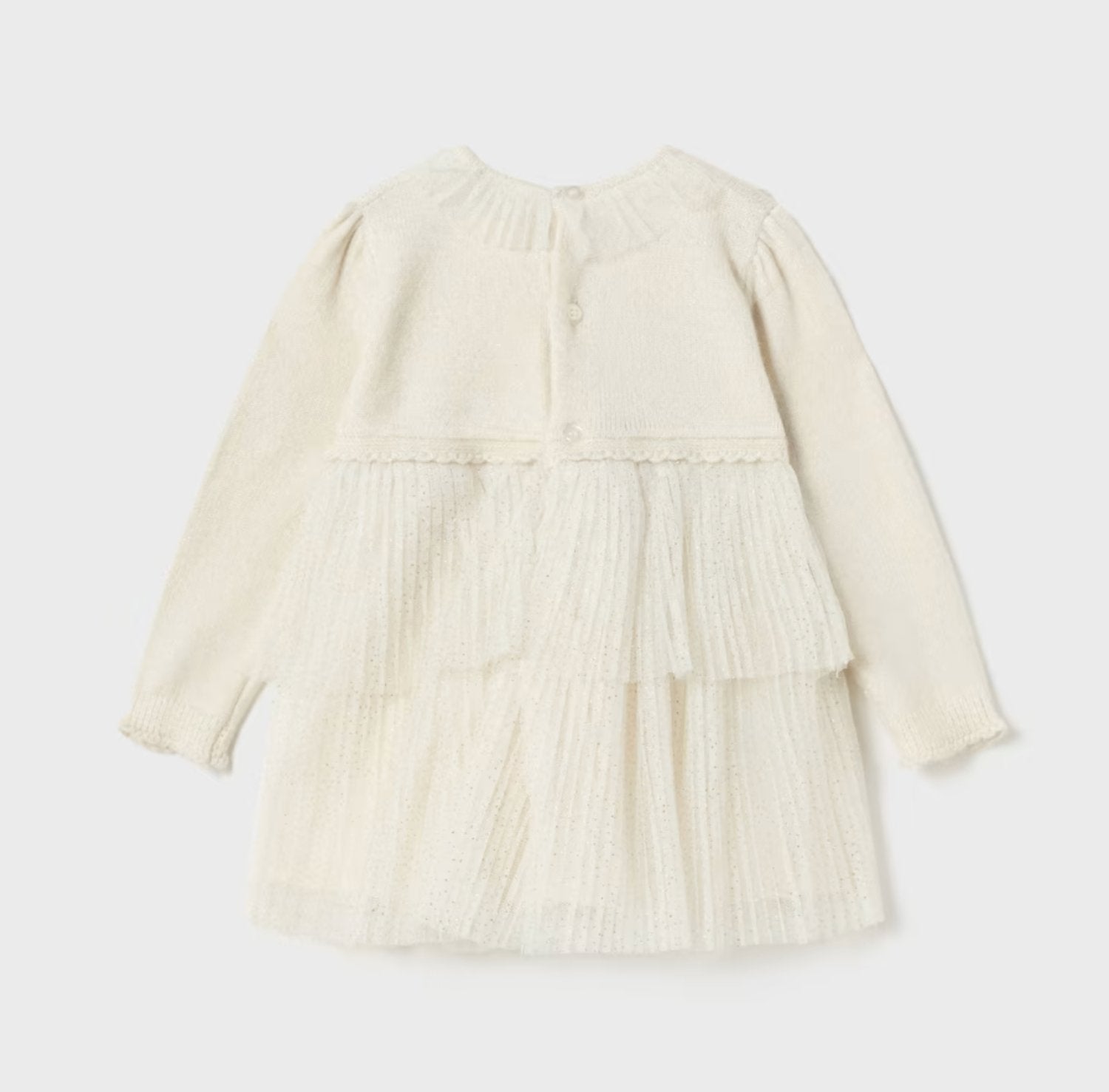 Mayoral Baby & Toddler Girls Cream & Gold Knit Dress | HONEYPIEKIDS Mayoral Baby & Toddler Girls Cream & Gold Knit Dress | HONEYPIEKIDS