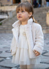HONEYPIEKIDS | Mayoral Baby & Toddler Girls Holiday Cream & Gold Speckle Knit Dress