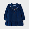 Mayoral Baby & Toddler Girls L/S Embroidered Ruffle Denim Dress | HONEYPIEKIDS | Kids Boutique Clothing