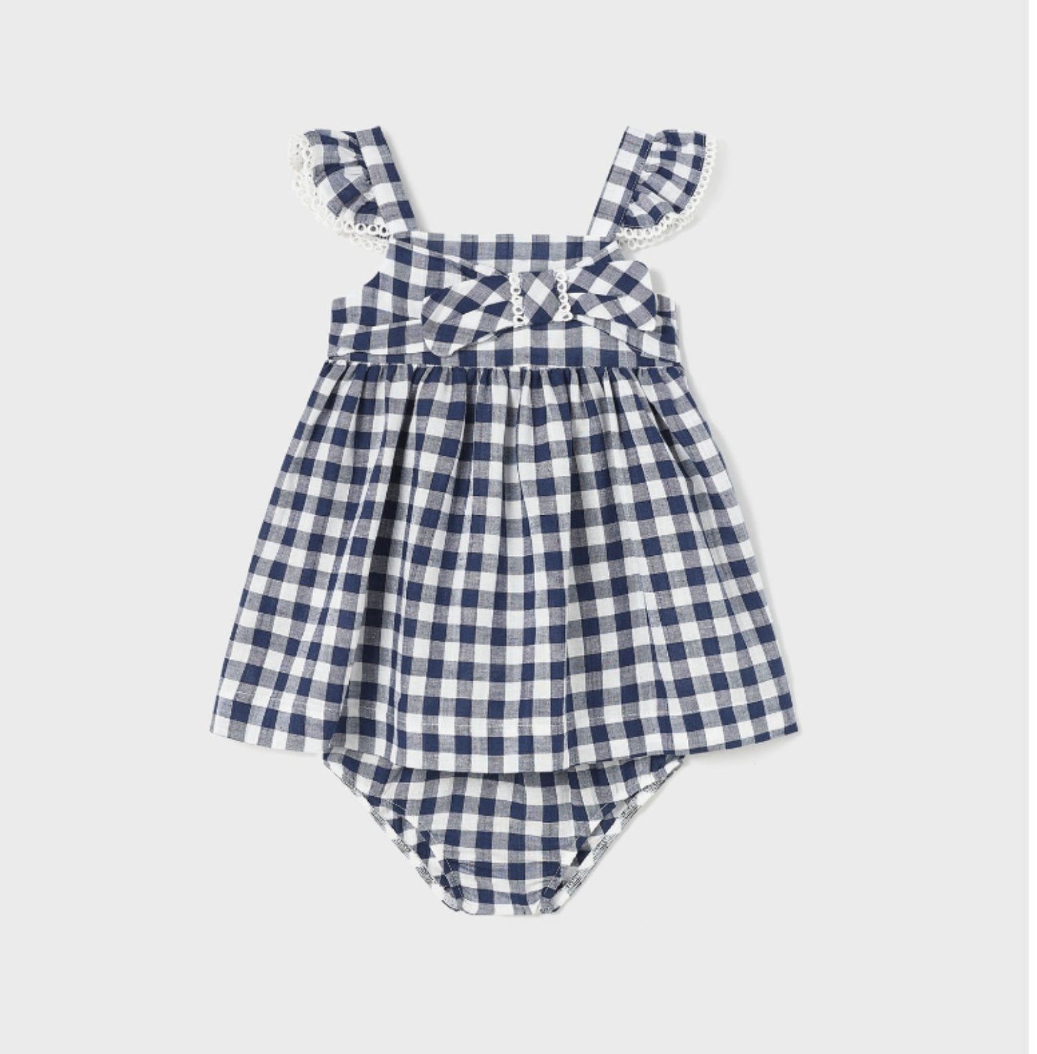 Mayoral Baby & Toddler Girls Navy & White Checked Dress | HONEYPIEKIDS Mayoral Baby & Toddler Girls Navy & White Checked Dress | HONEYPIEKIDS
