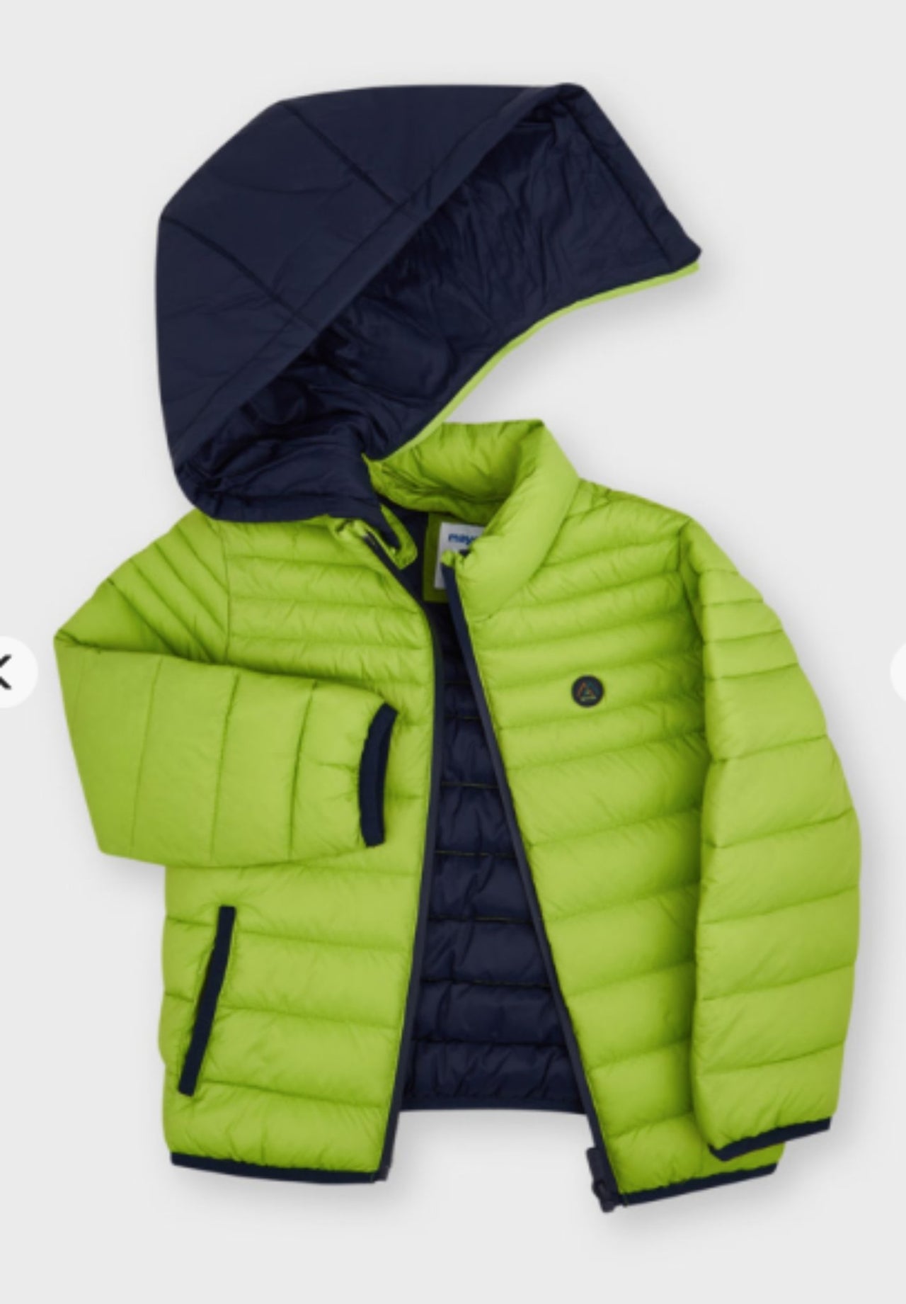 Mayoral Boys Lightweight Down Jacket In Neon Lime Green | HONEYPIEKIDS 