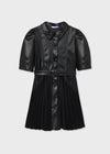 Mayoral Girls Black Leatherette Dress | HONEYPIEKIDS | Kids Boutique Clothing