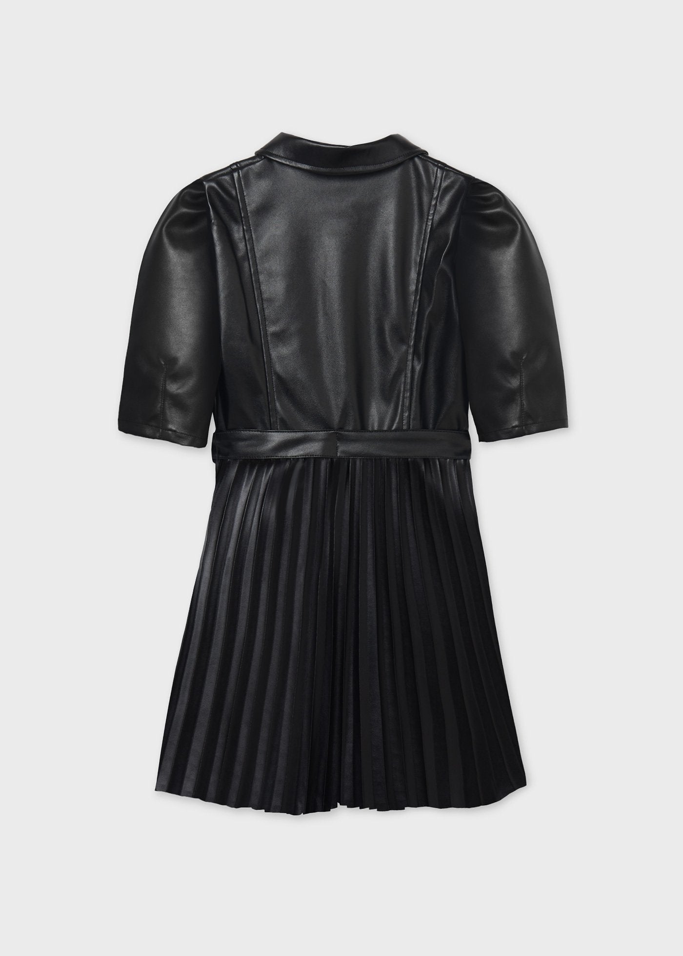 Mayoral Girls Black Leatherette Dress | HONEYPIEKIDS 