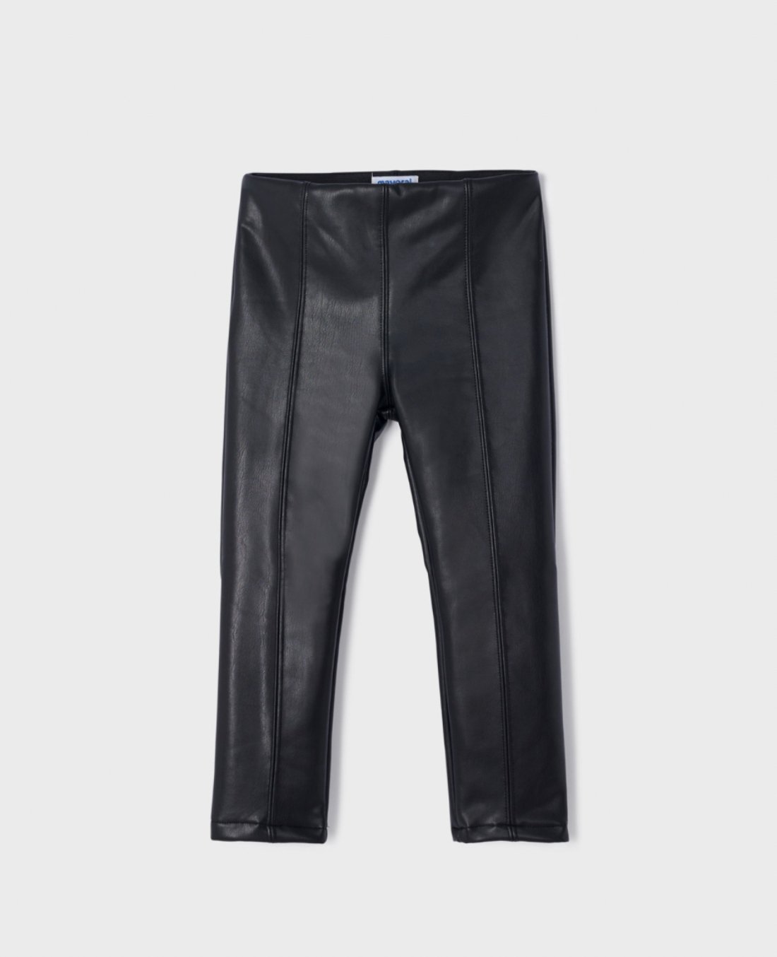 Mayoral Girls Black Leatherette Leggings | HONEYPIEKIDS 