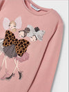 HONEYPIEKIDS | Mayoral Girls Blush Cheetah Bow Girls L/S Shirt
