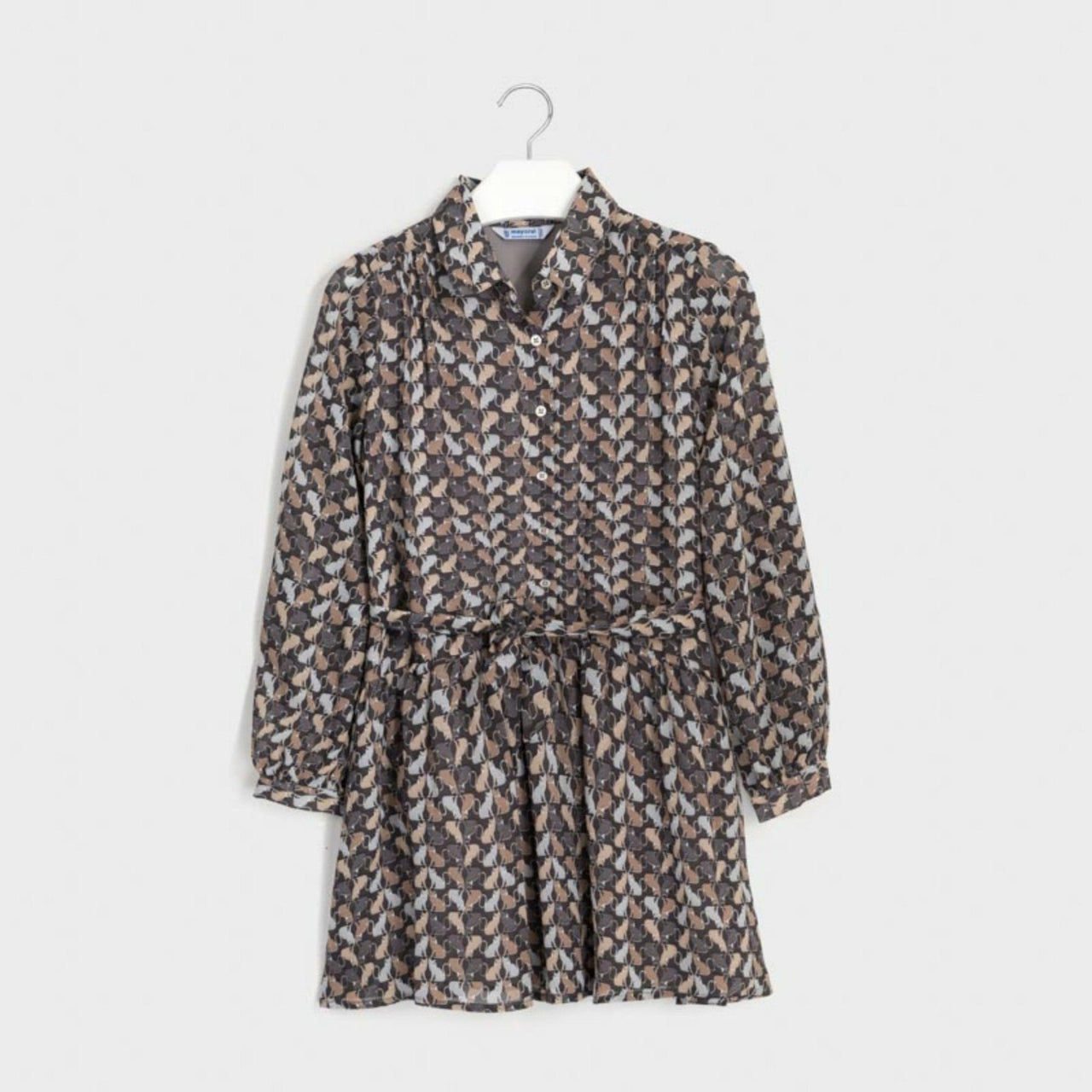 Mayoral Girls Chiffon Printed Dress | HONEYPIEKIDS 