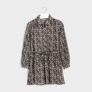 Mayoral Girls Chiffon Printed Dress | HONEYPIEKIDS 