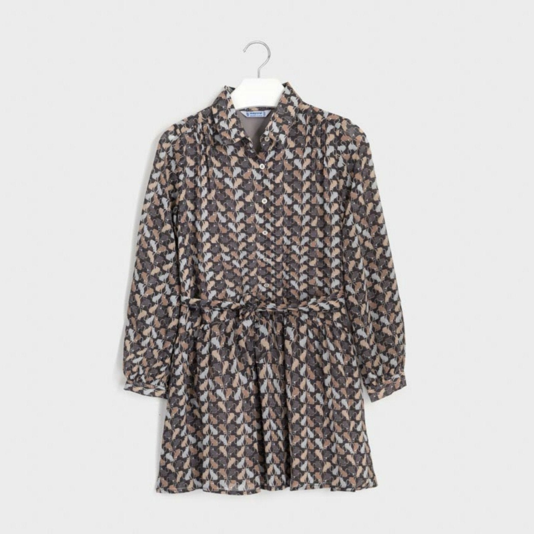 Mayoral Girls Chiffon Printed Dress | HONEYPIEKIDS 