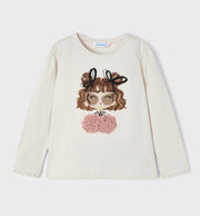 Mayoral Girls EcoFriends Fancy Girl L/S Shirt | HONEYPIEKIDS 