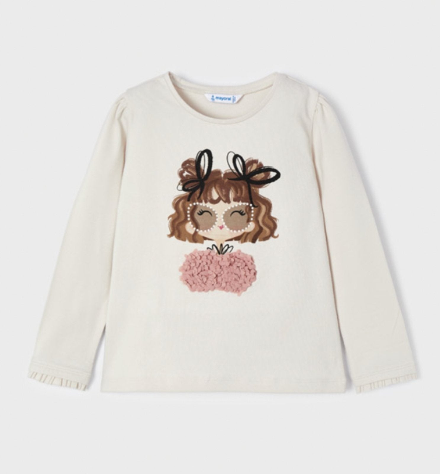 Mayoral Girls EcoFriends Fancy Girl L/S Shirt | HONEYPIEKIDS 
