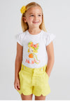 Mayoral Girls EcoFriends Flamingo Color Doll & Bow Shirt | HONEYPIEKIDS | Kids Boutique Clothing