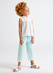 Mayoral Girls ECOFRIENDS Jade Capri Denim Pants | HONEYPIEKIDS 