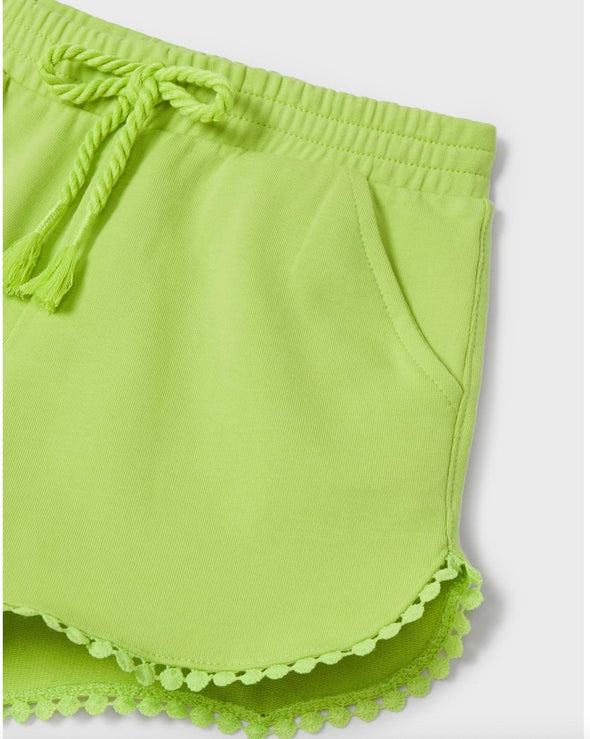 Mayoral Youth Girls Ecofriends Lime Organic Cotton Shorts | HONEYPIEKIDS | Kids Boutique Clothing
