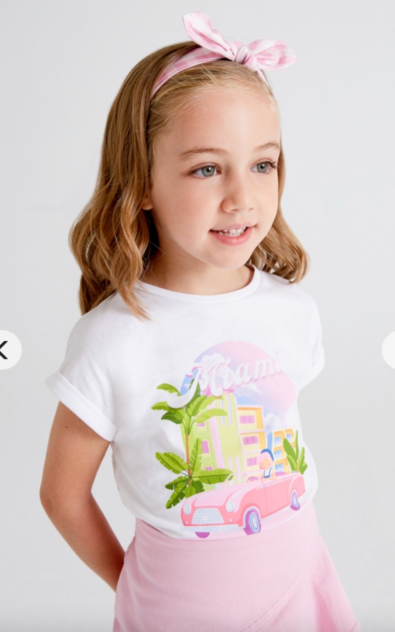 Mayoral Girls EcoFriends Miami Shirt With Headband and Leggings | HONEYPIEKIDS 