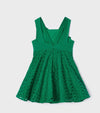 Mayoral Girls Emerald Green Eyelet Dress | HONEYPIEKIDS | Kids Boutique Clothing