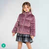 Mayoral Girls Mauve Velvet Coat | HONEYPIEKIDS | Kids Boutique Clothing