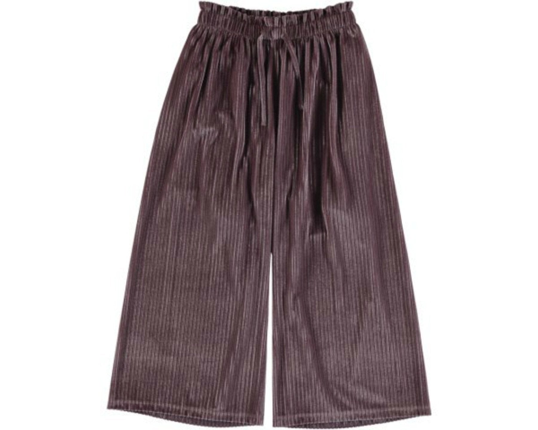 Mayoral Girls Mauve Velvet Culotte Girls Pants | HONEYPIEKIDS 