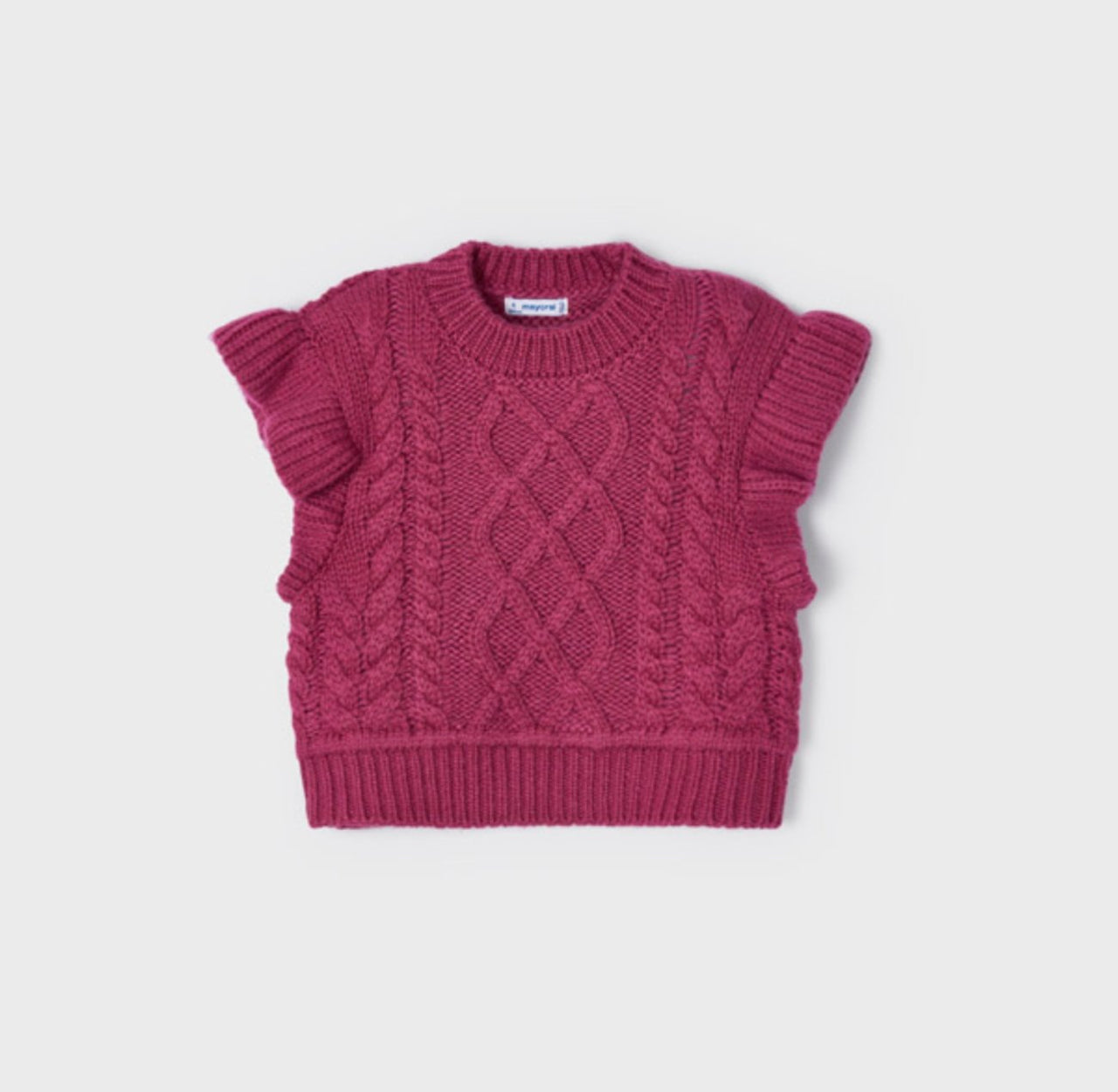 Mayoral Girls Raspberry Knitted Pullover Vest | HONEYPIEKIDS 