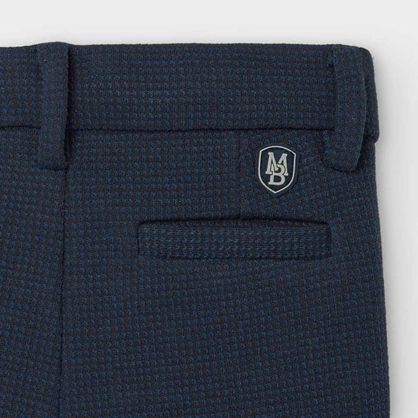 Mayoral Baby and Toddler Boys Navy Houndstooth Dress Pants | HONEYPIEKIDS | Kids Boutique Clothing