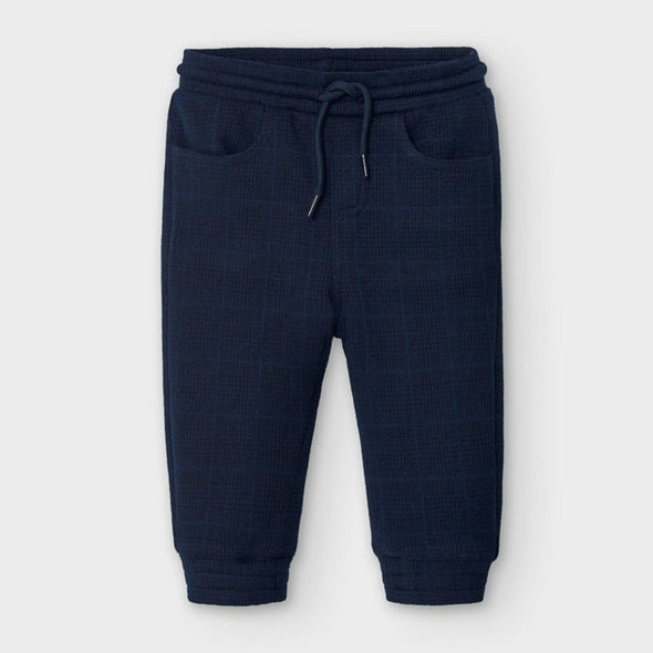 Mayoral Baby and Toddler Boys Navy Plaid Jogger Pants | HONEYPIEKIDS | Kids Boutique Clothing