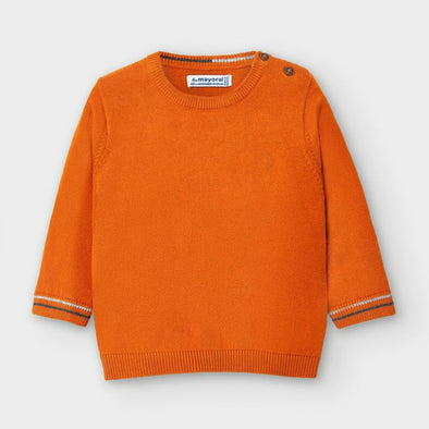 Mayoral Baby & Toddler Boys Orange Basic Round Neck Sweater | HONEYPIEKIDS | Kids Boutique Clothing