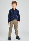 Mayoral Youth Boys Printed Twill Dress Pants | HONEYPIEKIDS | Kids Boutique Clothing