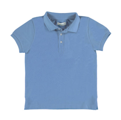 Mayoral Youth Boys EcoFriends Aqua Blue Polo S/S Shirt | HONEYPIEKIDS | Kids Boutique Clothing