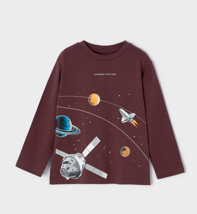 Mayoral Youth Boys EcoFriends Glow In The Dark Solar System Shirt | HONEYPIEKIDS | Kids Boutique Clothing