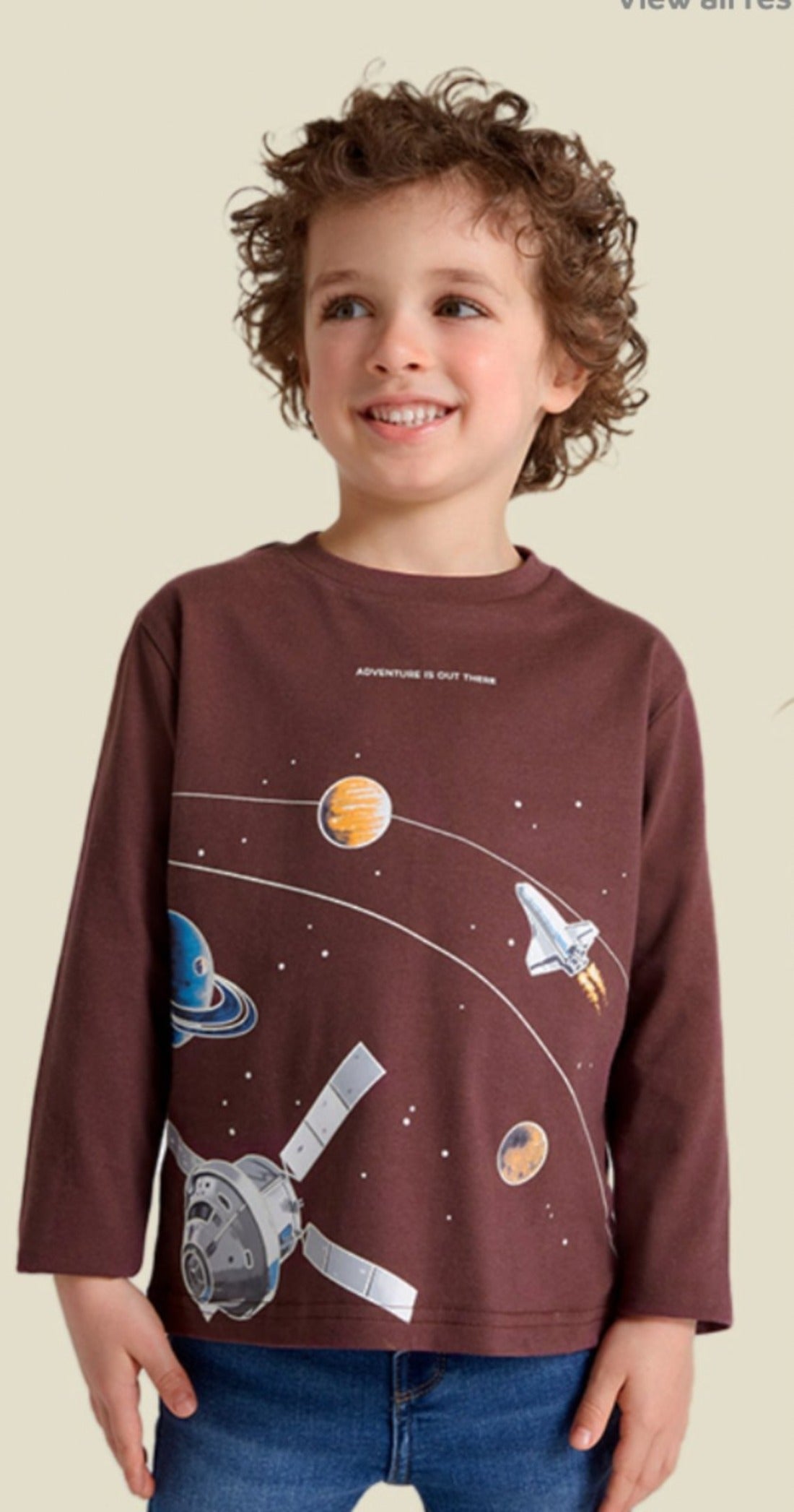 Mayoral Boys Glow In The Dark Solar System Shirt | HONEYPIEKIDS 