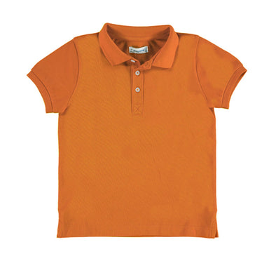 Mayoral Youth Boys EcoFriends Orange Polo S/S Shirt | HONEYPIEKIDS | Kids Boutique Clothing