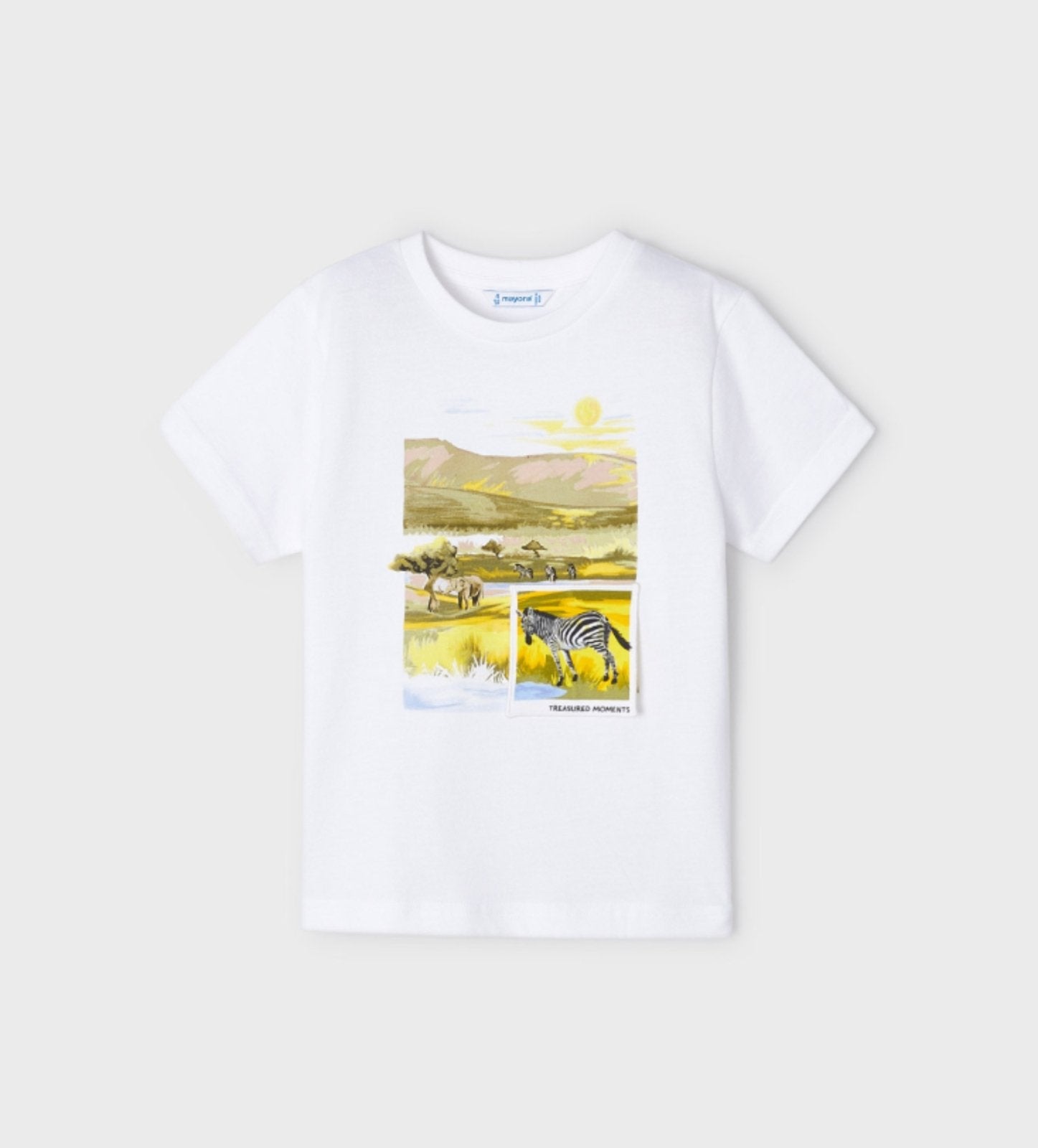 Mayoral Boys EcoFriends White Safari S/S T-Shirt | HONEYPIEKIDS 
