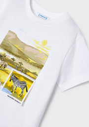 Mayoral Boys EcoFriends White Safari S/S T-Shirt | HONEYPIEKIDS 