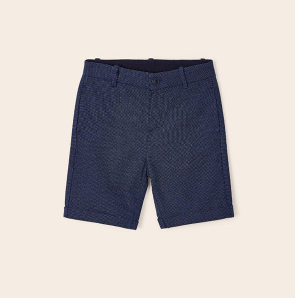 Mayoral Youth Boys Navy Blue Tailored Linen Shorts | HONEYPIEKIDS | Kids Boutique Clothing